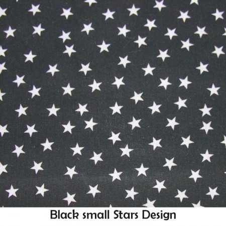 Black small Star Design Fabric